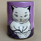 Cary Lane Cup - Large Lucky Knitting Cat - Full Circle Gifts & Goods