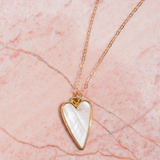 Mother Of Pearl Heart Necklace - Full Circle Gifts & Goods