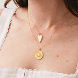 Mother Of Pearl Heart Necklace - Full Circle Gifts & Goods