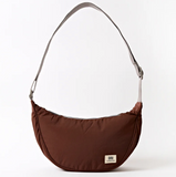 Farringdon Half Moon Bag in Chocolate Taslon
