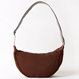 Farringdon Half Moon Bag in Chocolate Taslon
