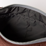 Farringdon Half Moon Bag in Chocolate Taslon