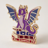 Dragon + Books Enamel Pin - Full Circle Gifts & Goods