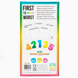 First To Worst: How Your Friends + Family Rank Things Game