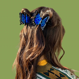 Acrylic Hair Claw - Blue Morpho Butterfly