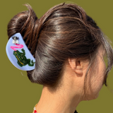 Acrylic Hair Claw - Frog + Fly