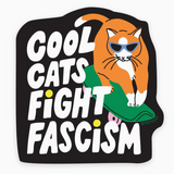 Cool Cats Fight Fascism Sticker