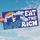 Orcas Eat The Rich Bumper Sticker