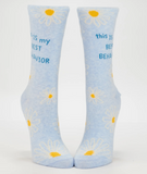 Blue Q Women's Crew Socks - This Is My Best Behavior