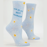 Blue Q Women's Crew Socks - This Is My Best Behavior
