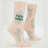 Blue Q Women's Crew Socks - Fuck Work