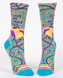 Blue Q Women's Crew Socks - I Love My Asshole Kids