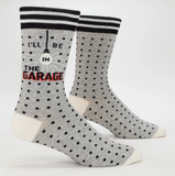 Blue Q Men's Crew Socks - I'll Be In The Garage