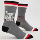Blue Q Men's Crew Socks - Dog Walkin' Socks