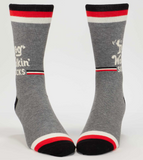 Blue Q Men's Crew Socks - Dog Walkin' Socks
