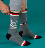 Blue Q Men's Crew Socks - Dog Walkin' Socks