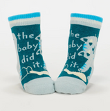 Blue Q Baby Socks - Cat Lover Jr./ The Baby Did It