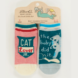 Blue Q Baby Socks - Cat Lover Jr./ The Baby Did It