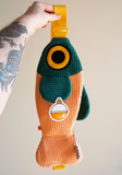 The Fish Bag - Coral + Dark Green