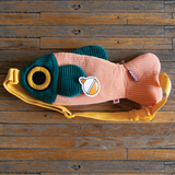 The Fish Bag - Coral + Dark Green