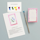 Mini Watercolor Painting Kit - Flowers