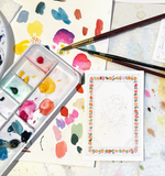 Mini Watercolor Painting Kit - Flowers