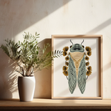 Sage Cicada Giclée Art Print