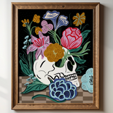 Skull and Checkers Giclée Art Print