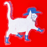 Cowboy Cat Clear Sticker