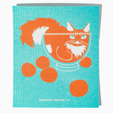 Swedish Dish Cloth - Bowl Cat
