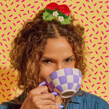 Hair Claw - Large Strawberries + Leaves