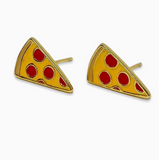 Pizza Slice Enamel Earrings