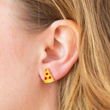 Pizza Slice Enamel Earrings