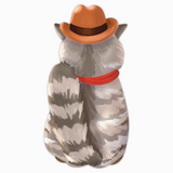 Die Cut Bookmark - Cowboy Cat