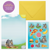 Letter Writing Set - Trash Pizza Raccoon