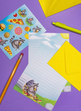 Letter Writing Set - Trash Pizza Raccoon