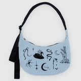 BAGGU Medium Crescent Bag - Embroidered Ballet Icons