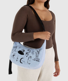 BAGGU Medium Crescent Bag - Embroidered Ballet Icons