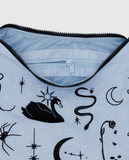 BAGGU Medium Crescent Bag - Embroidered Ballet Icons