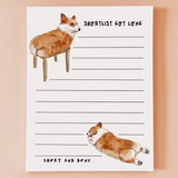 Corgi Short List Got Long Notepad