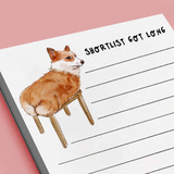 Corgi Short List Got Long Notepad