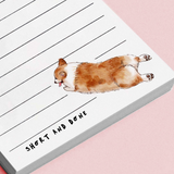 Corgi Short List Got Long Notepad