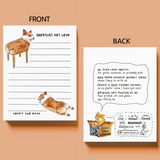 Corgi Short List Got Long Notepad