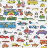 Wrapping Paper Sheet - Richard Scarry Busytown Cars