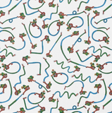 Wrapping Paper Sheet - Richard Scarry Lowly Worm Shapes