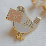 Pigeon Snail Mail Enamel Pin