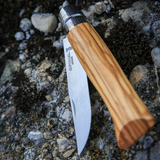 Opinel No.8 Olive Folding Knife + Alpine Sheath Gift Box