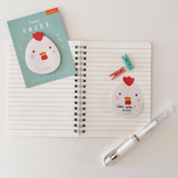 Die Cut Sticky Notes - Funny Chicken Faces
