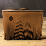 Printmaker Leather Wallet - Geometric Trees