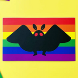 Mothman Rainbow Pride Flag Sticker